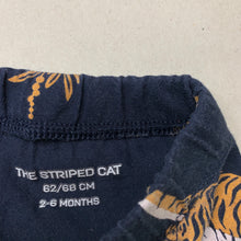 Load image into Gallery viewer, Boys THE STRIPED CAT, organic cotton blend leggings / bottoms, tigers, GUC, size 000-00,  