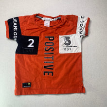 Load image into Gallery viewer, Boys Gusto, orange t-shirt / top, armpit to armpit: 28cm, FUC, size 1-2,  