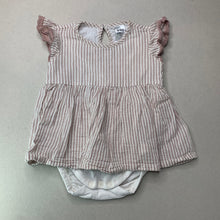 Load image into Gallery viewer, Girls Anko, striped cotton romper dress, FUC, size 1,  