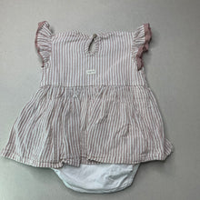 Load image into Gallery viewer, Girls Anko, striped cotton romper dress, FUC, size 1,  