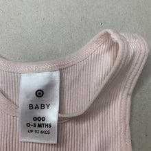 Load image into Gallery viewer, Girls Target, pink ribbed cotton singlet top, FUC, size 000,  