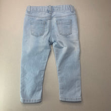 Load image into Gallery viewer, Girls Zara, blue denim jeans, adjustable, Inside leg: 27cm, FUC, size 1,  