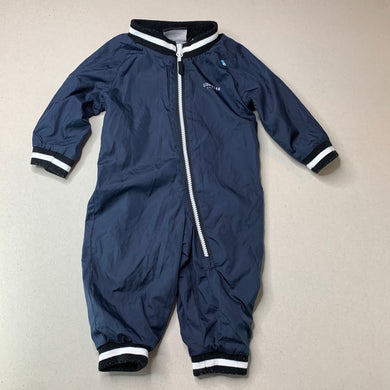 unisex LINDBERG, cotton lined lightweight outdoor romper, pilling on cuffs, FUC, size 00,  