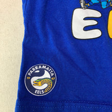 Load image into Gallery viewer, unisex NRL Official, Parramatta Eels Sparky cotton t-shirt / top, GUC, size 0,  