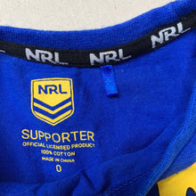 Load image into Gallery viewer, unisex NRL Official, Parramatta Eels Sparky cotton t-shirt / top, GUC, size 0,  