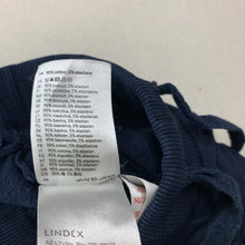 Load image into Gallery viewer, unisex LINDEX, navy organic cotton blend pants / bottoms, GUC, size 00,  