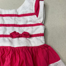 Load image into Gallery viewer, Girls Billie, pink &amp; white party dress, no size, armpit to armpit: 22.5cm, FUC, size 00-0, L: 37cm