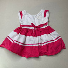 Load image into Gallery viewer, Girls Billie, pink &amp; white party dress, no size, armpit to armpit: 22.5cm, FUC, size 00-0, L: 37cm