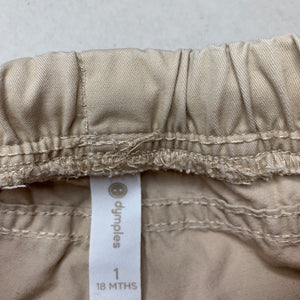 Boys Dymples, cotton casual pants, elasticated, FUC, size 1,  