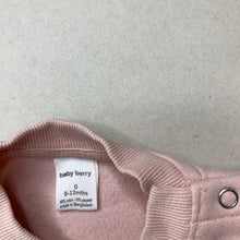 Load image into Gallery viewer, Girls Baby Berry, pink fleece lined sweater / jumper, GUC, size 0,  