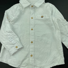 Load image into Gallery viewer, Boys Dymples, white cotton long sleeve shirt, EUC, size 2,  