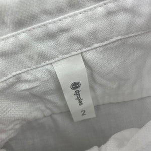 Boys Dymples, white cotton long sleeve shirt, EUC, size 2,  