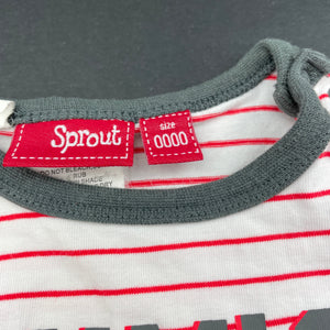 Boys Sprout, striped bodysuit / romper, GUC, size 0000,  