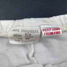 Load image into Gallery viewer, Girls Zara, cream stretchy bottoms, elasticated, FUC, size 2-3,  