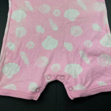 Load image into Gallery viewer, Girls Dymples, pink &amp; white cotton romper, discolouration, FUC, size 1,  