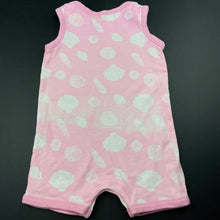 Load image into Gallery viewer, Girls Dymples, pink &amp; white cotton romper, discolouration, FUC, size 1,  
