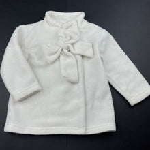 Load image into Gallery viewer, Girls Kids Stuff, white fleece jacket / coat, L: 35cm, GUC, size 1,  