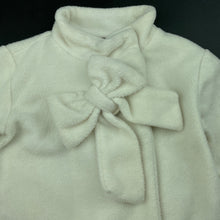 Load image into Gallery viewer, Girls Kids Stuff, white fleece jacket / coat, L: 35cm, GUC, size 1,  