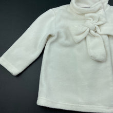 Load image into Gallery viewer, Girls Kids Stuff, white fleece jacket / coat, L: 35cm, GUC, size 1,  