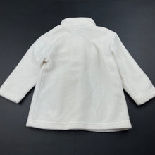 Load image into Gallery viewer, Girls Kids Stuff, white fleece jacket / coat, L: 35cm, GUC, size 1,  