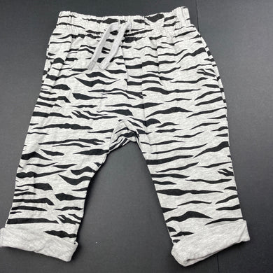 unisex Target, zebra print pants / bottoms, elasticated, EUC, size 00,  