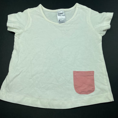 Girls Anko, lightweight cotton t-shirt / top, EUC, size 0,  