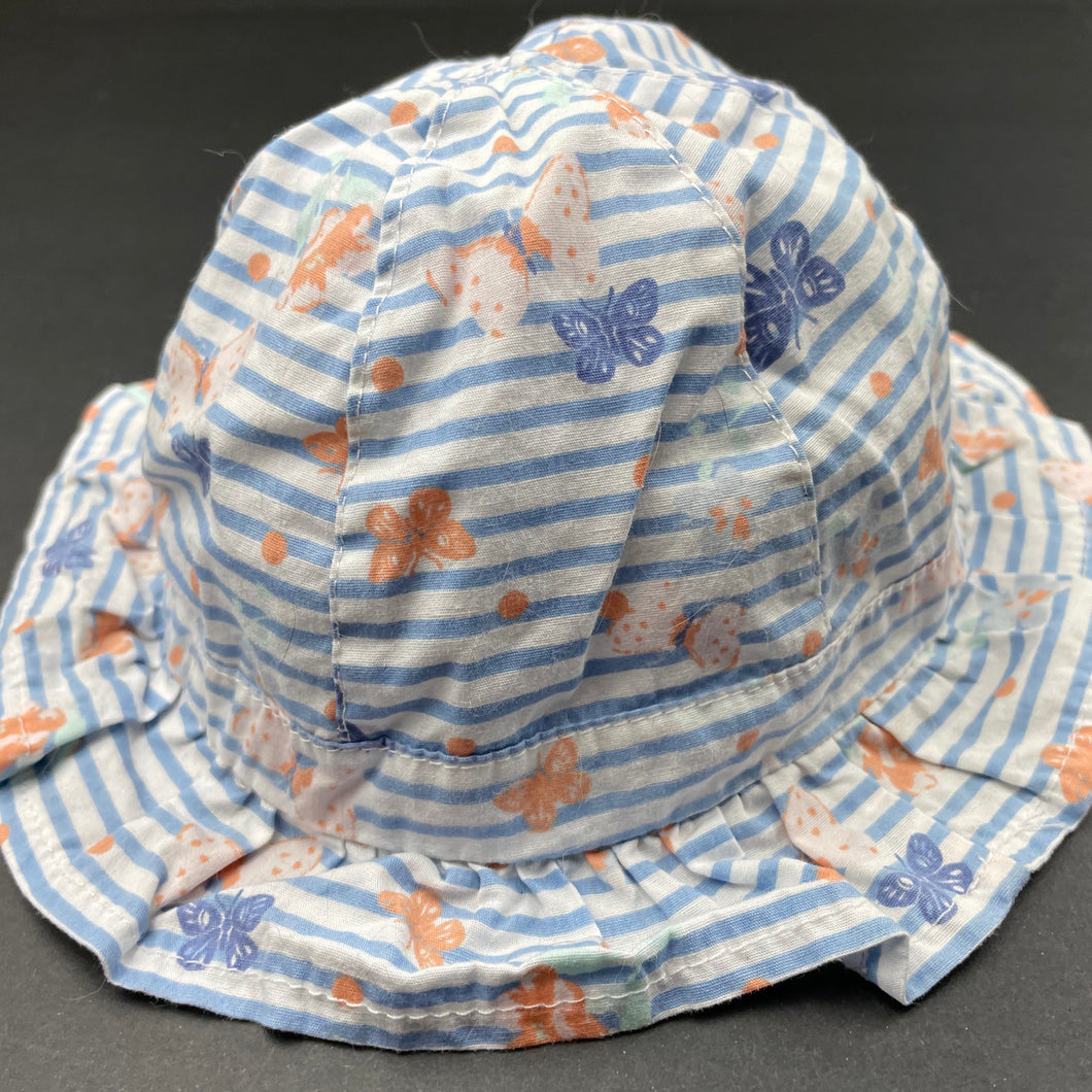 Girls Higgledee, lined lightweight cotton hat, EUC, size 0,  