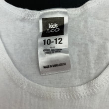 Load image into Gallery viewer, Boys Kids &amp; Co, white cotton singlet top, GUC, size 10-12,  