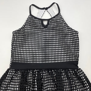 Girls B Collection, black & white party dress, FUC, size 10, L: 73cm