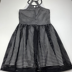 Girls B Collection, black & white party dress, FUC, size 10, L: 73cm
