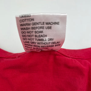 Girls Junior Zone, red cotton Christmas t-shirt / top, FUC, size 10,  
