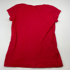 Girls Junior Zone, red cotton Christmas t-shirt / top, FUC, size 10,  