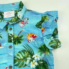 Load image into Gallery viewer, Girls Mango, tie front cotton Christmas top, EUC, size 5,  