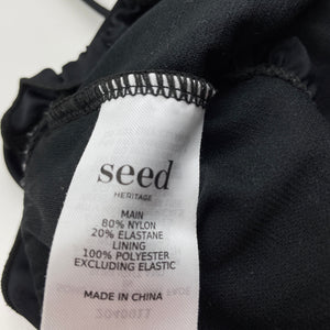 Girls Seed, black swim top, EUC, size 12,  