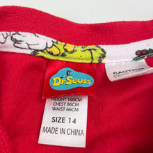 Load image into Gallery viewer, Girls Dr Suess, The Grinch Christmas pyjama top, FUC, size 14,  