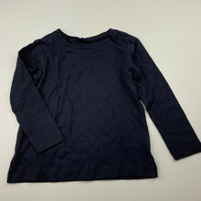 Load image into Gallery viewer, Girls Anko, navy cotton long sleeve t-shirt / top, EUC, size 2,  