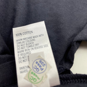 Girls Anko, navy cotton long sleeve t-shirt / top, EUC, size 2,  