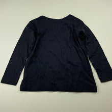 Load image into Gallery viewer, Girls Anko, navy cotton long sleeve t-shirt / top, EUC, size 2,  
