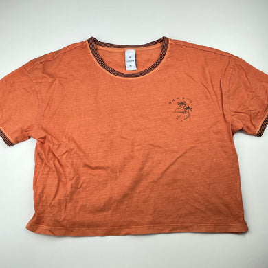 Girls Target, orange cotton t-shirt / top, L: 43cm, armpit to armpit: 48cm, GUC, size 16,  