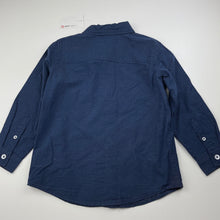 Load image into Gallery viewer, Boys Target, navy cotton long sleeve shirt, NEW, size 4,  