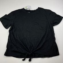 Load image into Gallery viewer, Girls Anko, black cotton tie front t-shirt / top, NEW, size 14,  