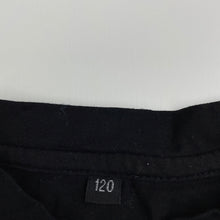 Load image into Gallery viewer, Boys black, cotton t-shirt / top, armpit to armpit: 29.5cm, GUC, size 4-5,  