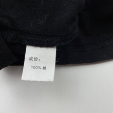 Load image into Gallery viewer, Boys black, cotton t-shirt / top, armpit to armpit: 29.5cm, GUC, size 4-5,  