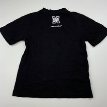Load image into Gallery viewer, Boys black, cotton t-shirt / top, armpit to armpit: 29.5cm, GUC, size 4-5,  