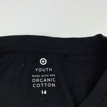 Load image into Gallery viewer, Girls Target, black organic cotton t-shirt / top, EUC, size 14,  