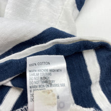 Load image into Gallery viewer, Boys Anko, navy stripe cotton henley top, FUC, size 6,  
