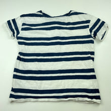 Load image into Gallery viewer, Boys Anko, navy stripe cotton henley top, FUC, size 6,  