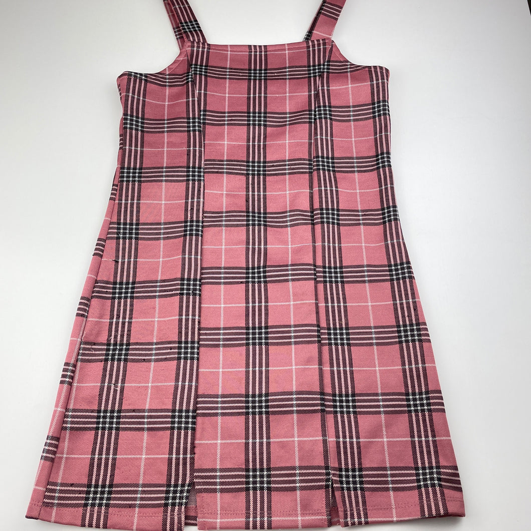 Girls Mango, checked lightweight casual dress, pilling, FUC, size 10, L: 70cm