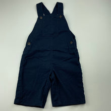 Load image into Gallery viewer, Boys Anko, navy cotton overalls / shortalls, EUC, size 3,  