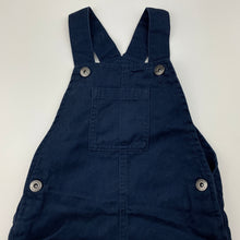 Load image into Gallery viewer, Boys Anko, navy cotton overalls / shortalls, EUC, size 3,  